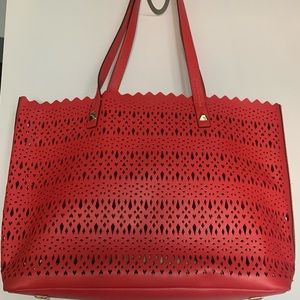 Stella dot Avalon tote - coral red